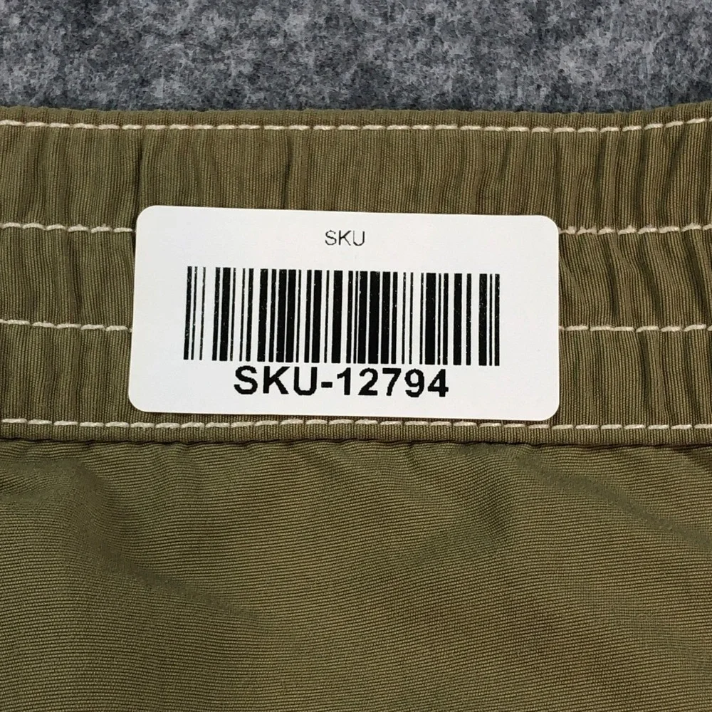 Polo Ralph Lauren Mens Cargo Board Shorts M Olive Green Cargo Drawstring Nylon